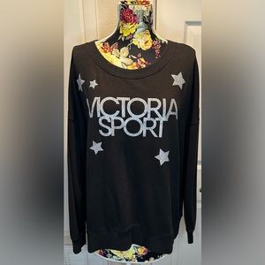 Victoria’s Secret - Victoria SPORT Glitter Star Sweatshirt NWOT